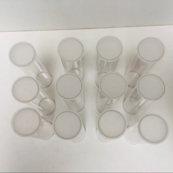 NEW lot of (100) 6-inch Clear Plastic Storage Tubes with Caps (1.25" Diameter) - Picture 8 of 9